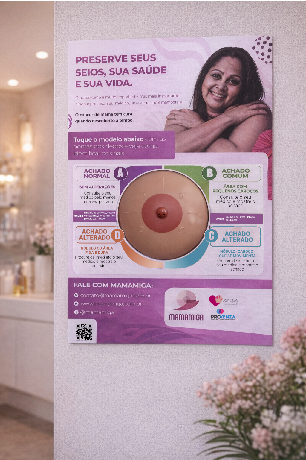 Modelo Mamamiga instalado na parede